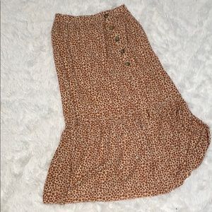 Floral ruffle Maxi skirt